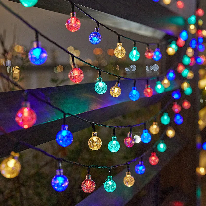 Solar Bubble Balls String Lights