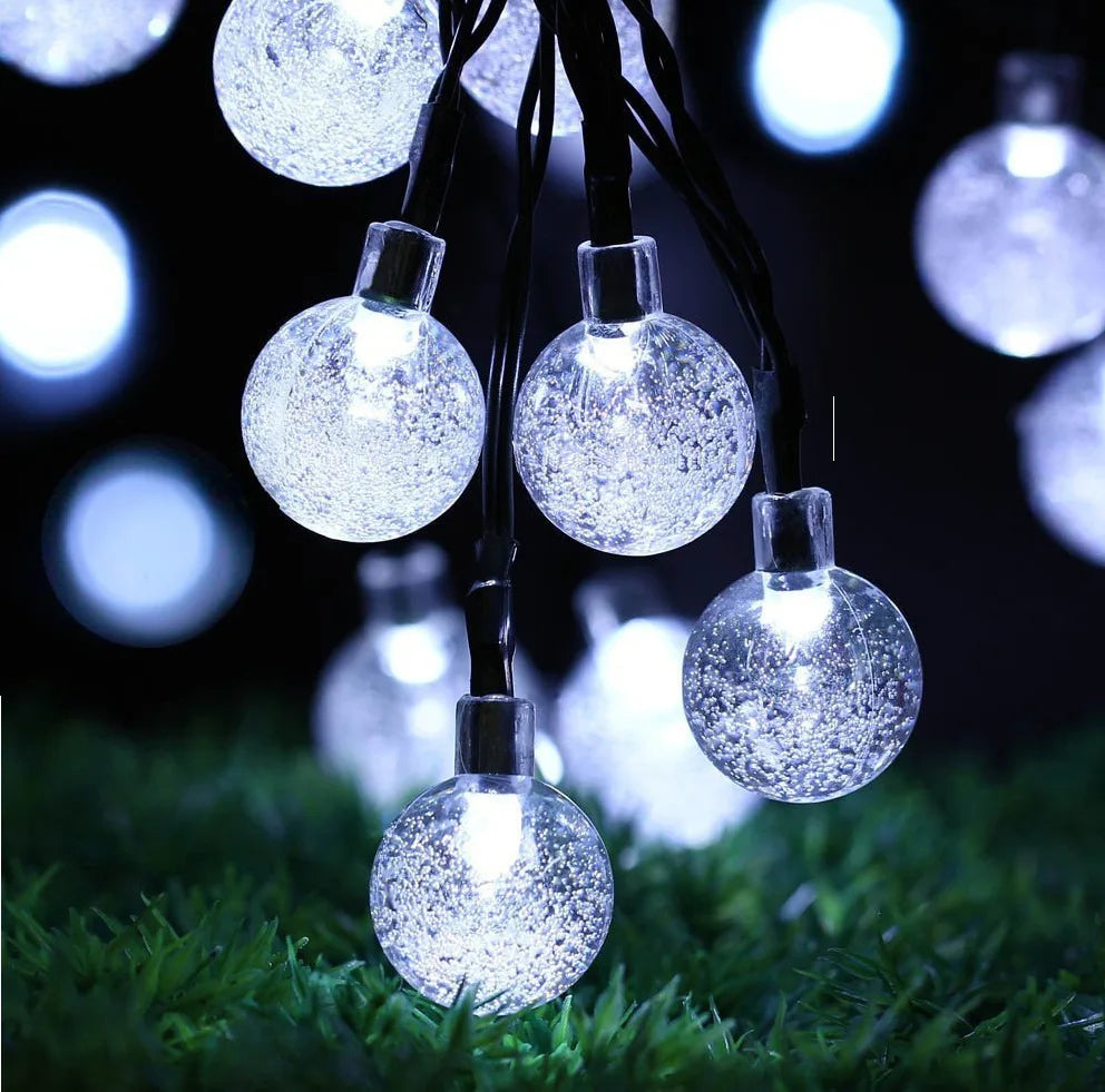 Solar Bubble Balls String Lights