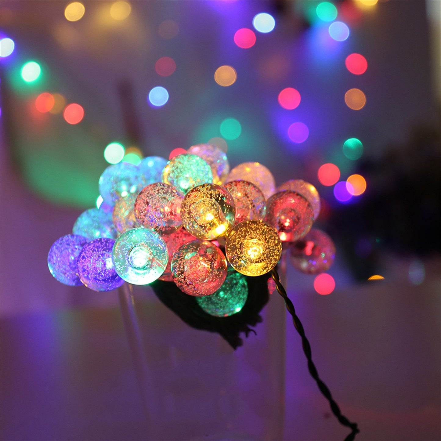 Solar Bubble Balls String Lights
