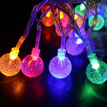 Solar Bubble Balls String Lights