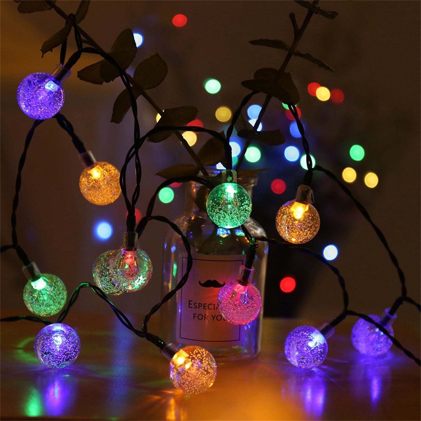 Solar Bubble Balls String Lights