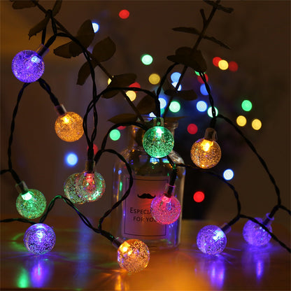 Solar Bubble Balls String Lights