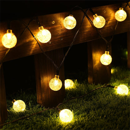 Solar Bubble Balls String Lights