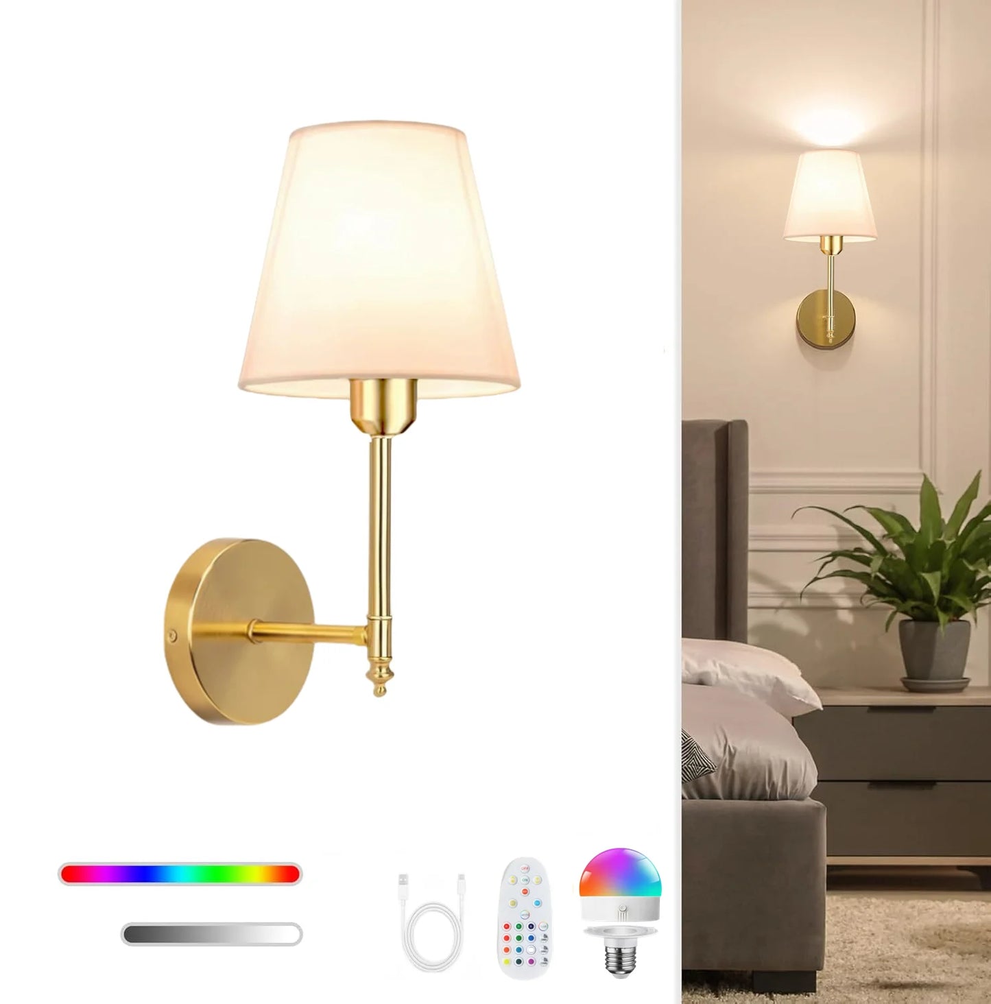 15 Colors Wireless Wall Lamp