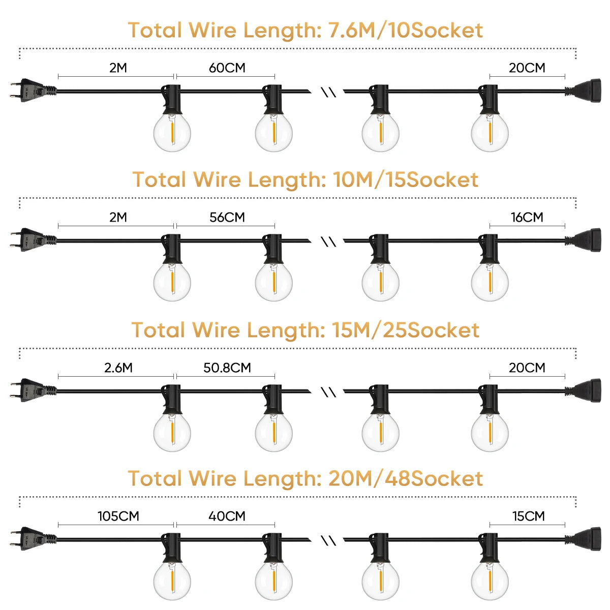 Shatterproof G40 Light Decor