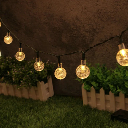 Solar Bubble Balls String Lights