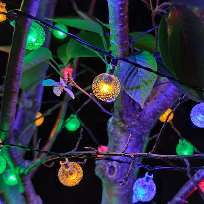 Solar Bubble Balls String Lights