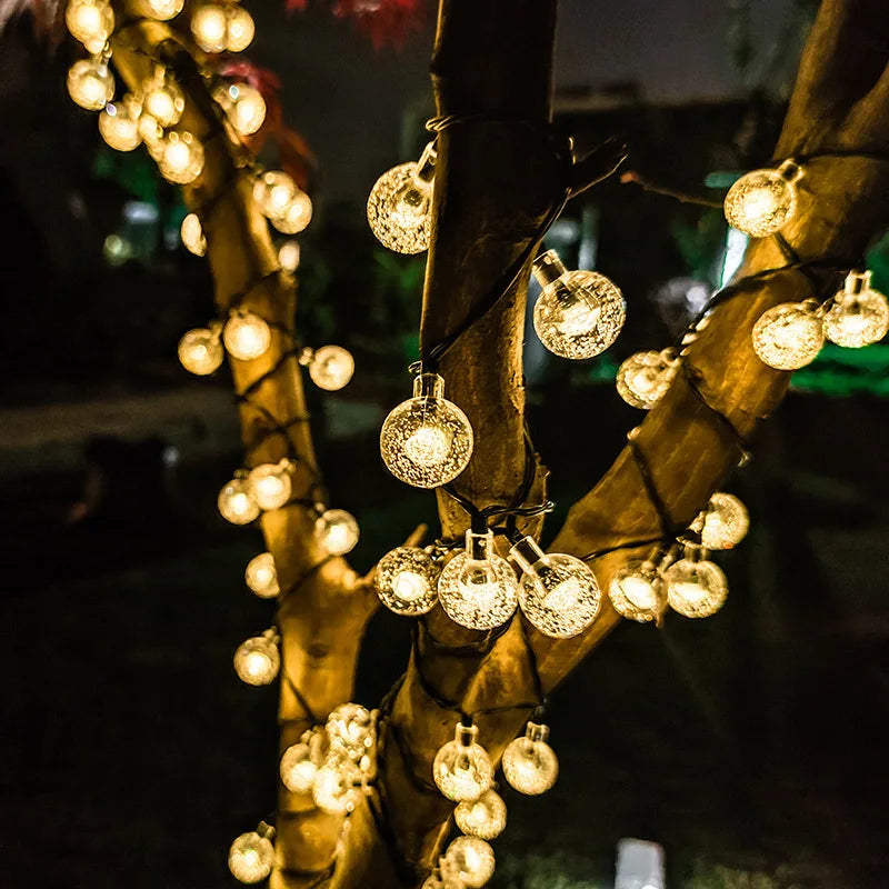 Solar Bubble Balls String Lights