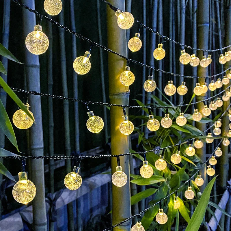Solar Bubble Balls String Lights